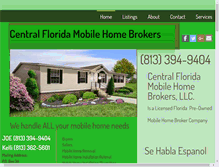Tablet Screenshot of centralfloridamobilehomebrokers.com